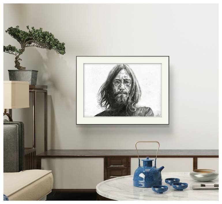 Original Black & White Music Drawing by Jakub Kossakowski