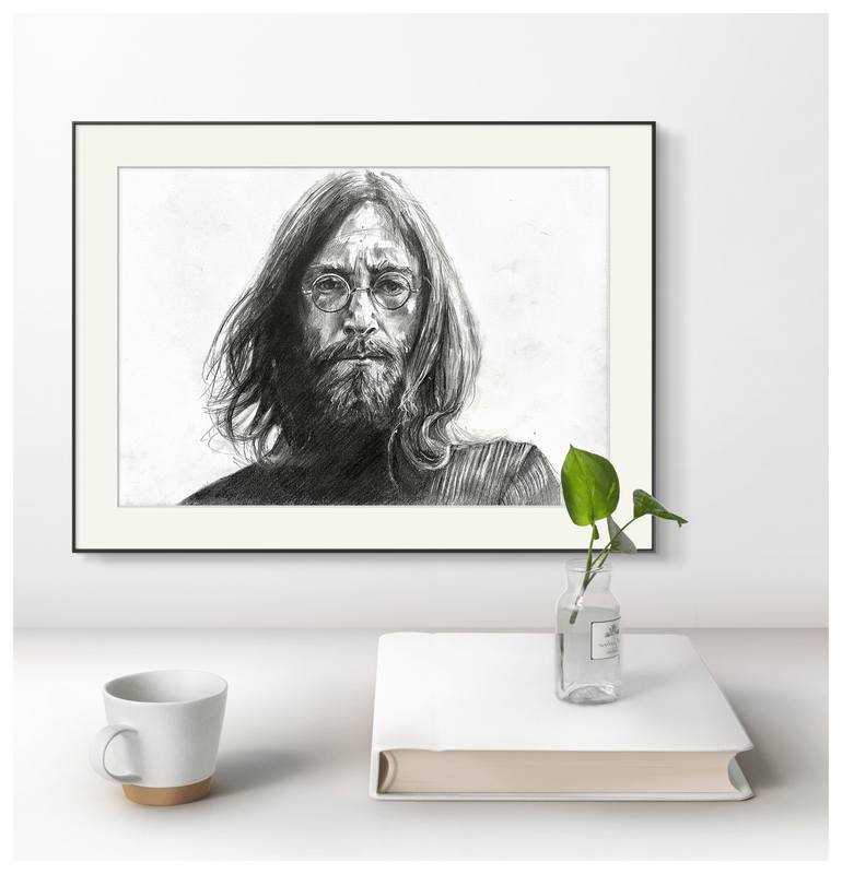 Original Black & White Music Drawing by Jakub Kossakowski