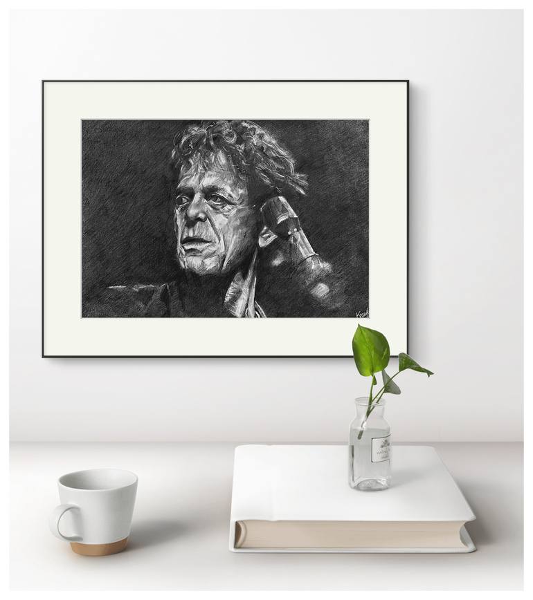 Original Black & White Music Drawing by Jakub Kossakowski