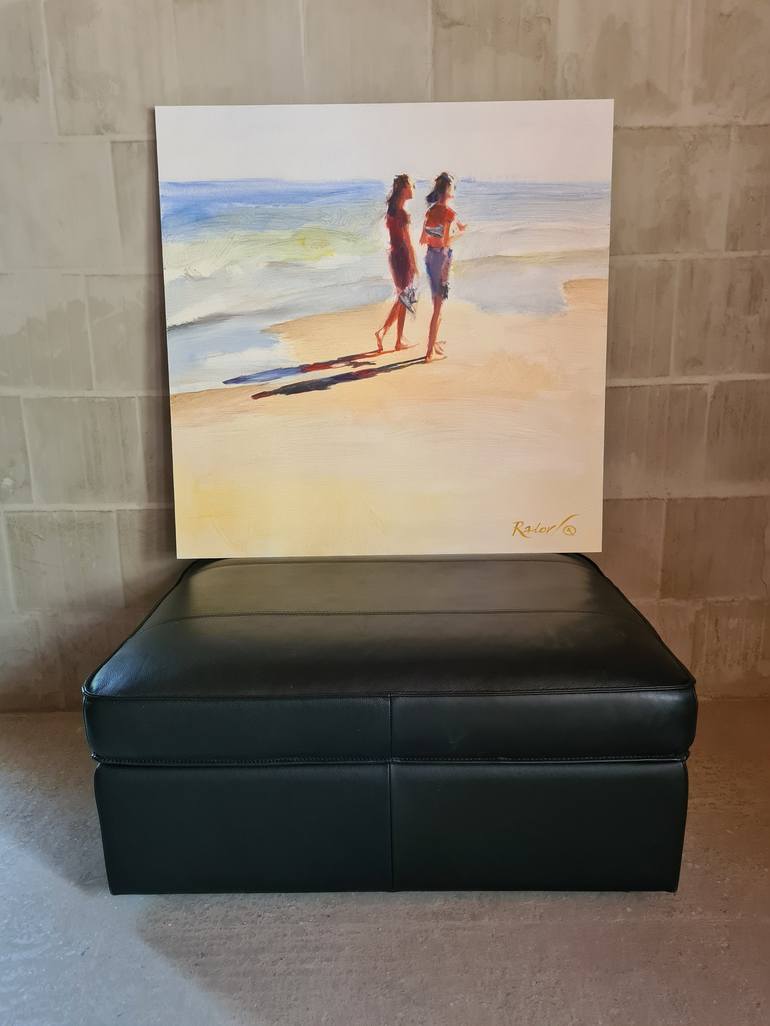 Original Figurative Beach Painting by Slava Radov