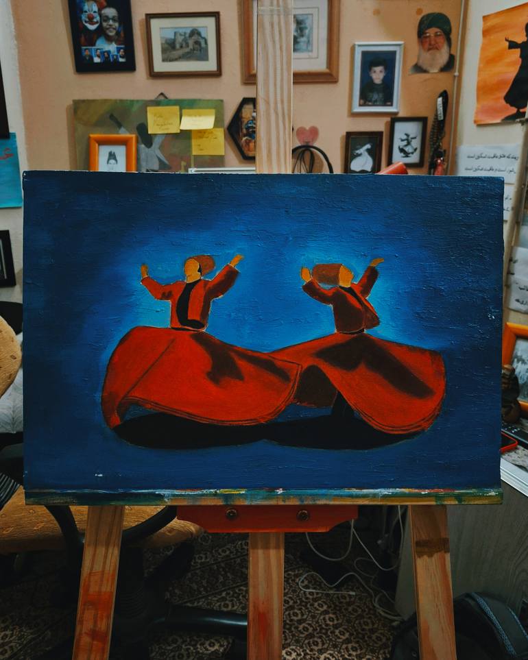 Original Abstract Expressionism Abstract Painting by Anwaar Ahmed