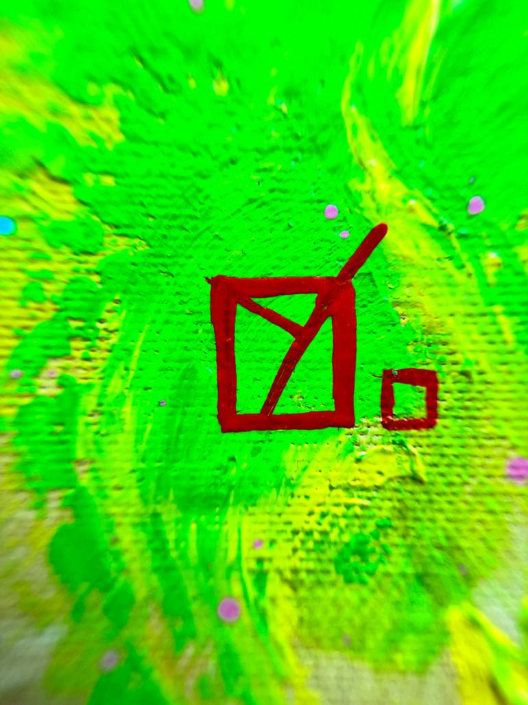 Original Abstract Classical Mythology Painting by Juliette Brekman