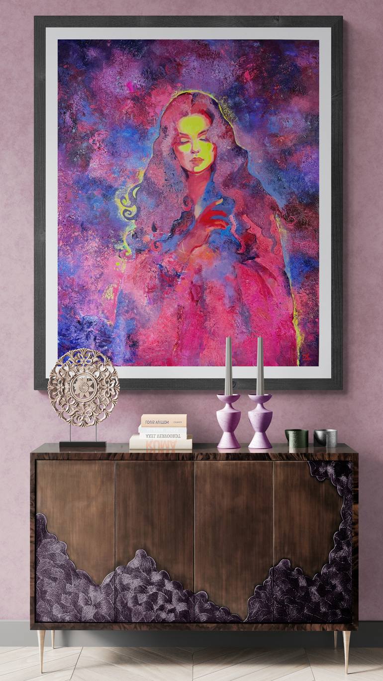 Original Abstract Fantasy Painting by Juliette Brekman