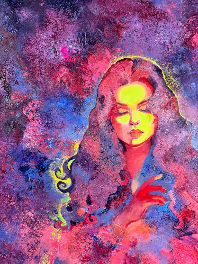 Original Abstract Fantasy Painting by Juliette Brekman