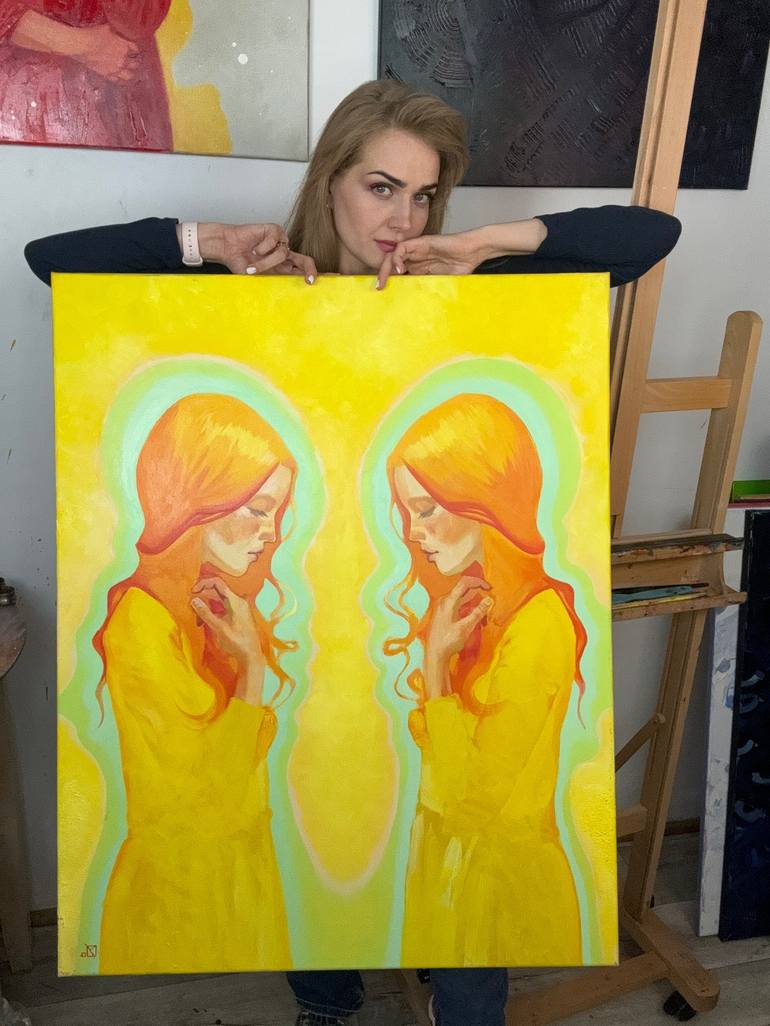 Original Portraiture Religion Painting by Juliette Brekman