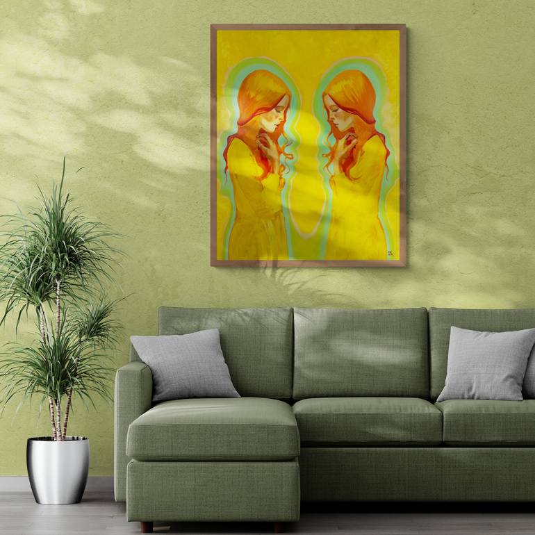 Original Portraiture Religion Painting by Juliette Brekman