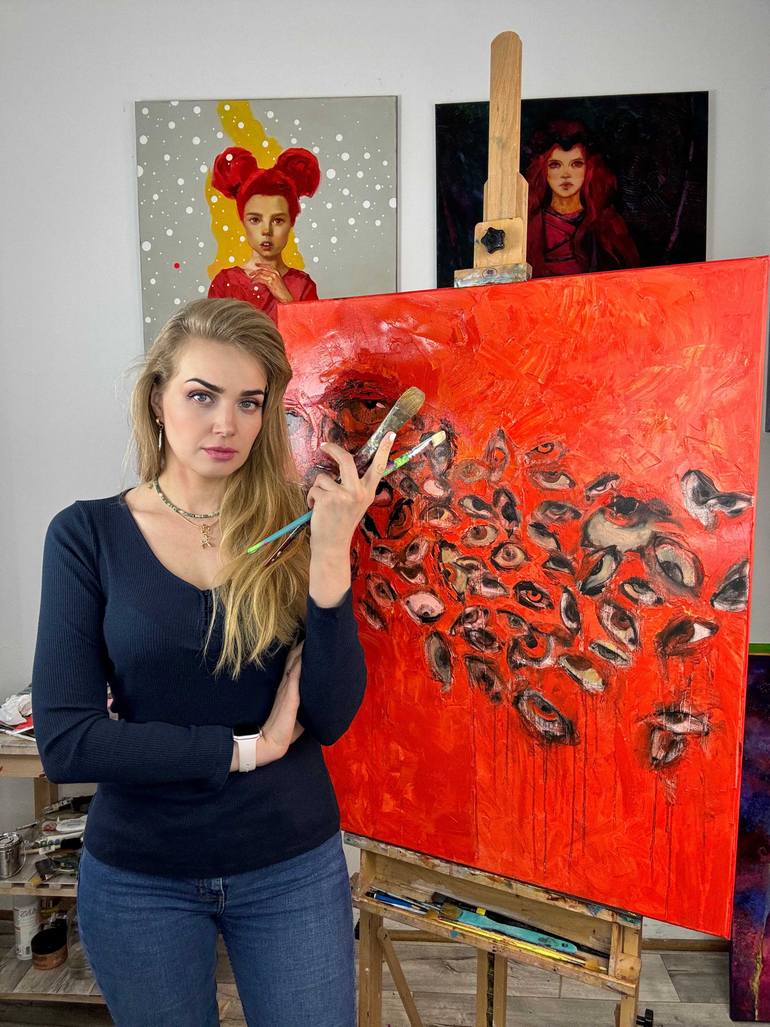 Original Abstract Expressionism Abstract Painting by Juliette Brekman