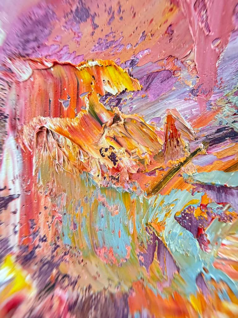 Original Futurism Children Painting by Juliette Brekman