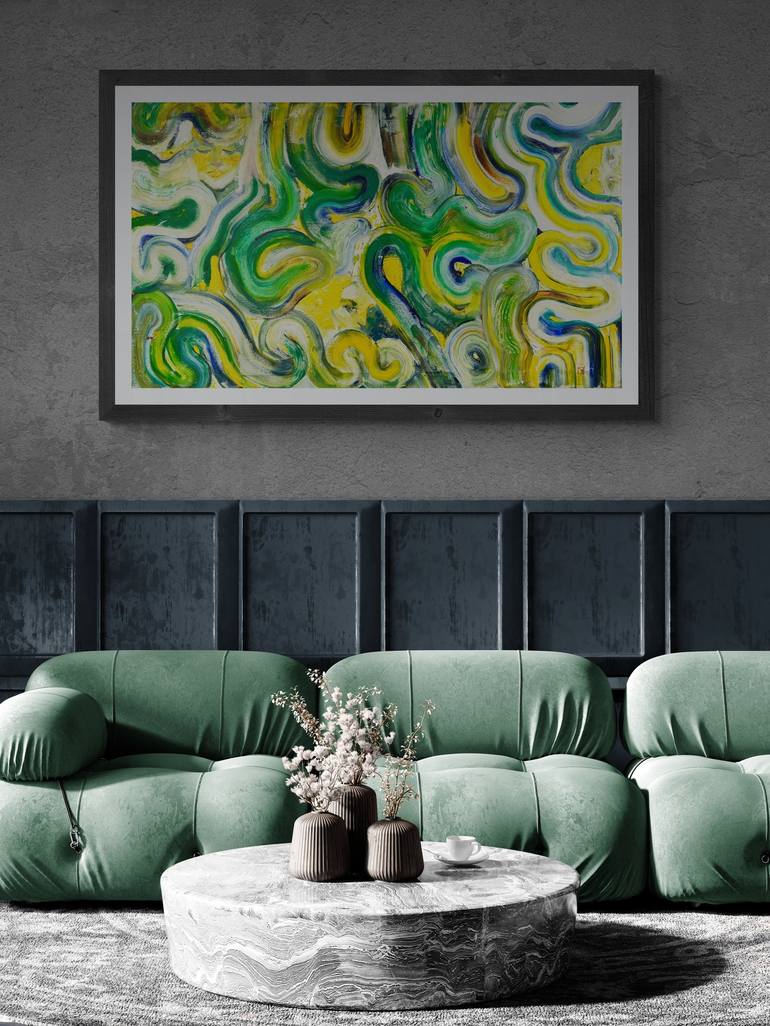 Original Geometric Abstract Painting by Juliette Brekman