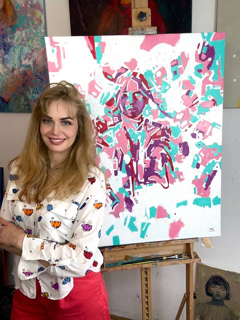Original Cubism Abstract Painting by Juliette Brekman