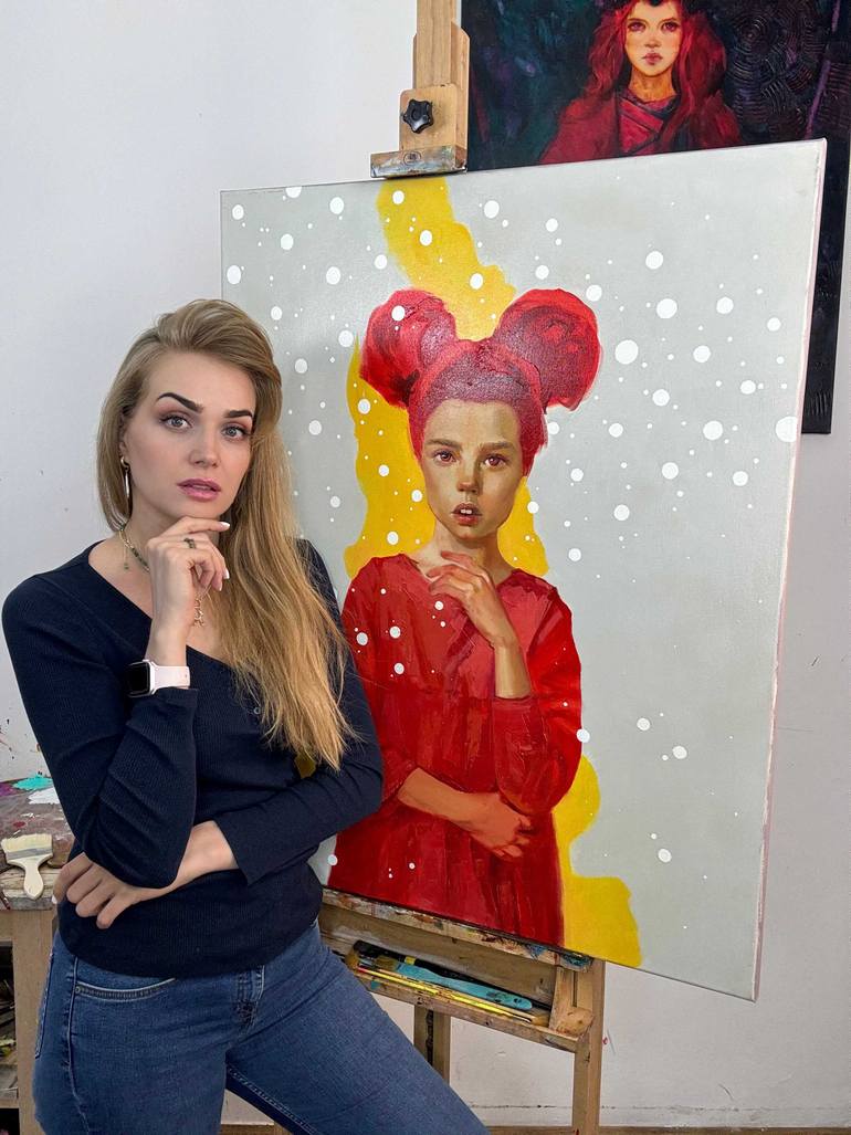 Original Portraiture Children Painting by Juliette Brekman