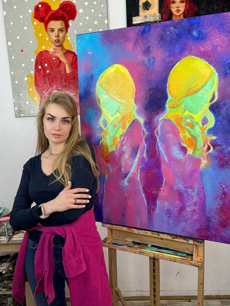 Original Abstract Women Painting by Juliette Brekman