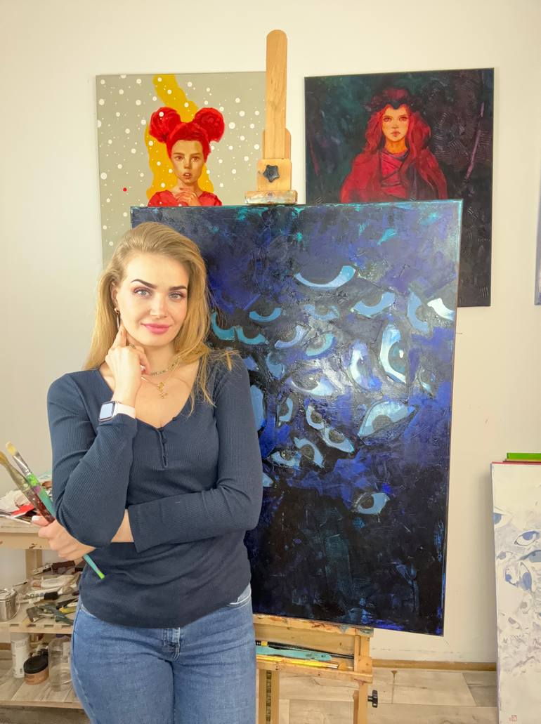 Original Abstract Expressionism Abstract Painting by Juliette Brekman