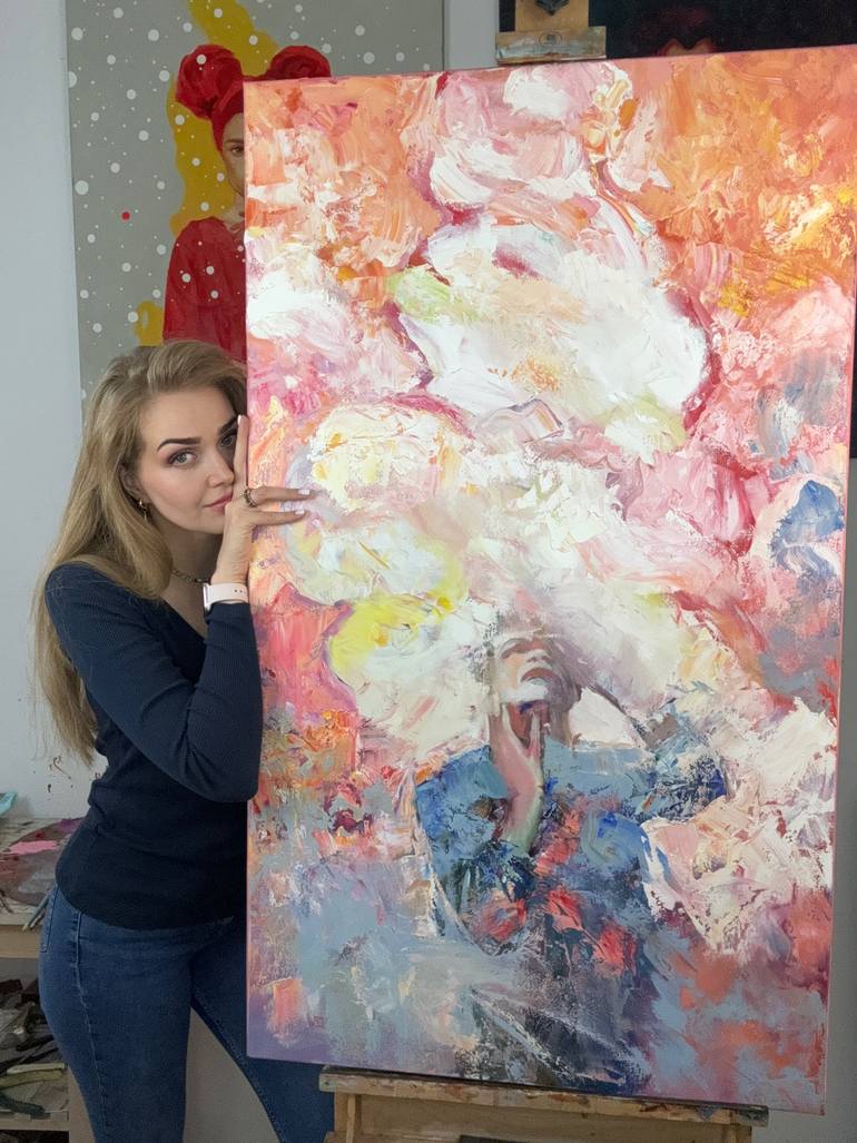 Original Abstract Expressionism Fantasy Painting by Juliette Brekman