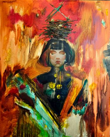 Original Abstract Women Paintings by Juliette Brekman