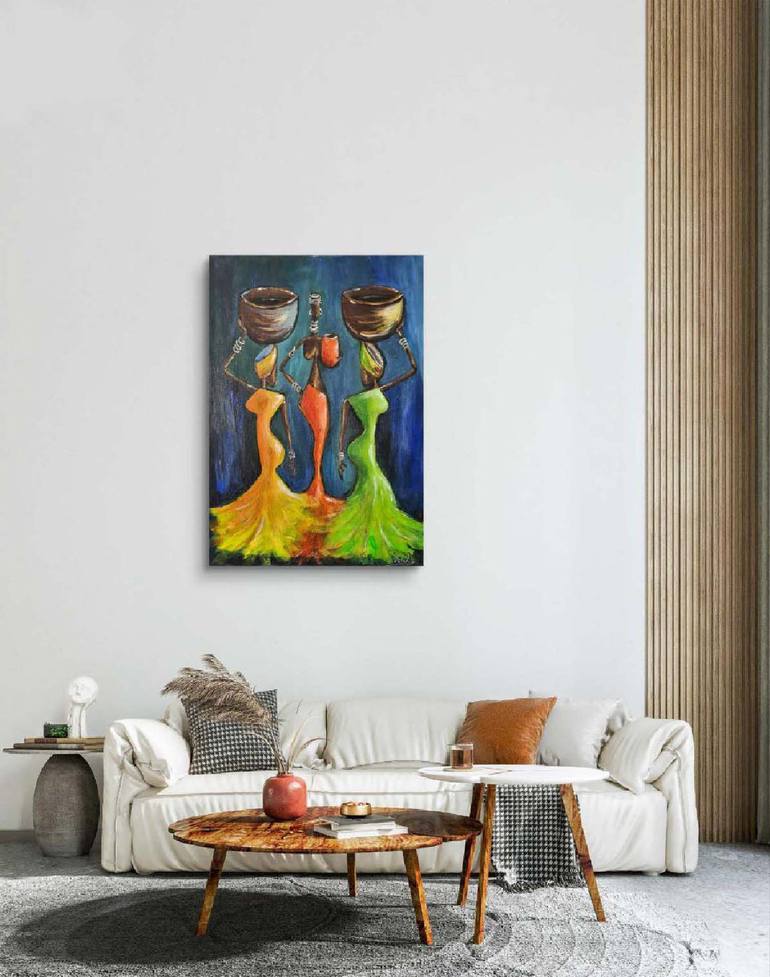 Original Fauvism Women Painting by Olga Kasperovich