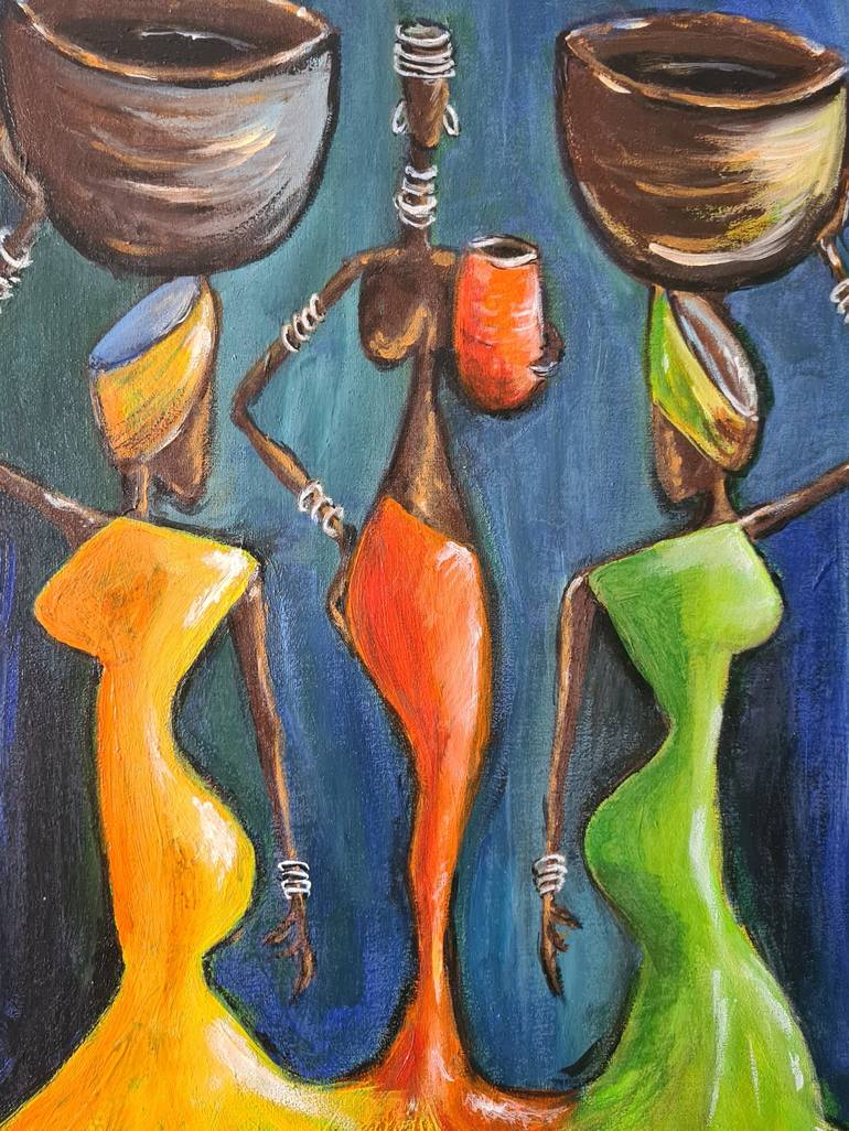 Original Fauvism Women Painting by Olga Kasperovich