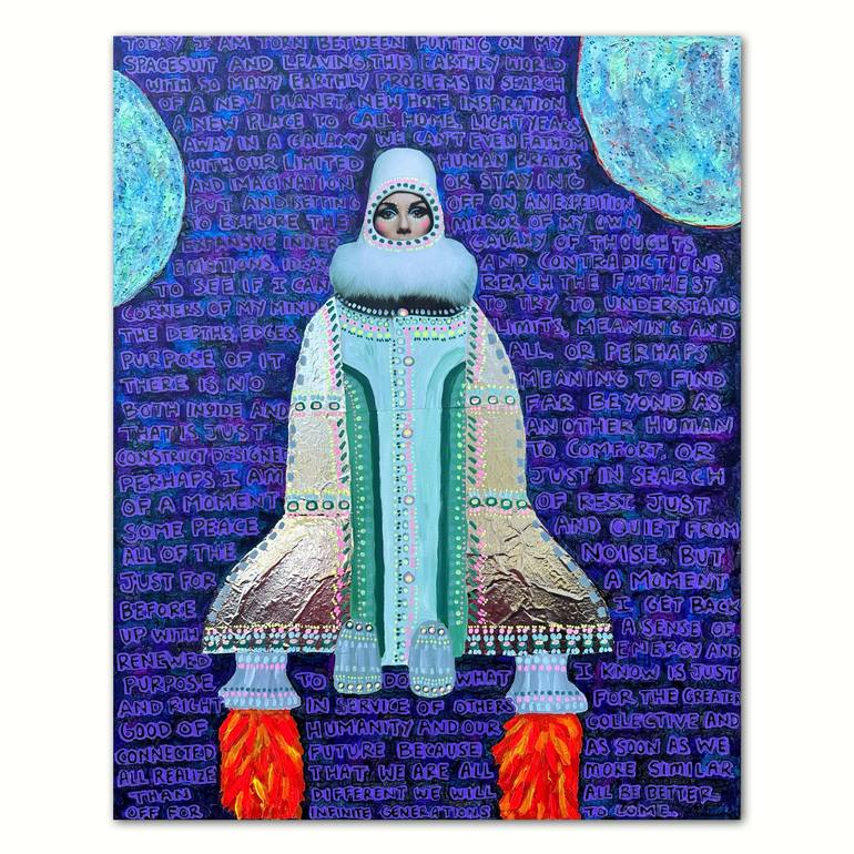 Original Art Nouveau Outer Space Paintings by Kristin Ruscher