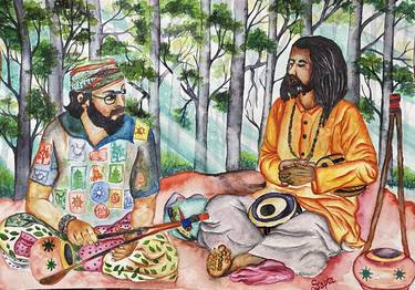 Print of Folk Music Paintings by saptarshi karmakar