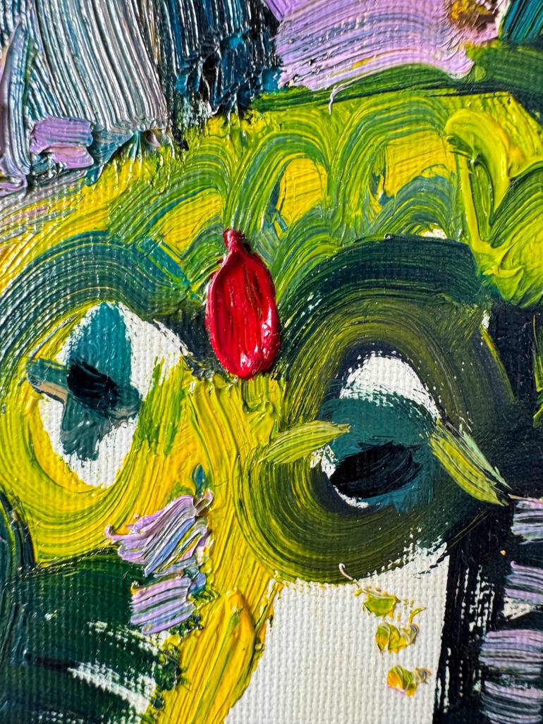 Original Expressionism Animal Painting by Elena Nanieva