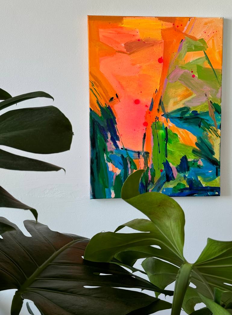 Original Abstract Landscape Painting by Elena Nanieva