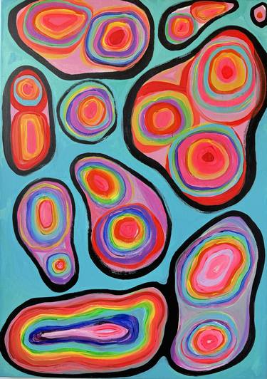 Original Abstract Outer Space Paintings by Elena Nanieva