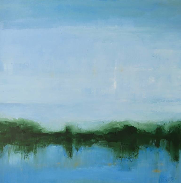 Original Abstract Painting by Francesca Currie | Abstract Art on Canvas | By the lake