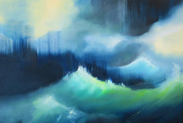 The waves ii Painting by Francesca Currie | Saatchi Art