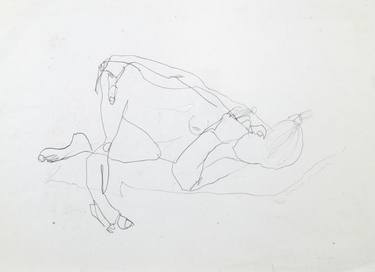Original Expressionism Nude Drawings by Krista Berga