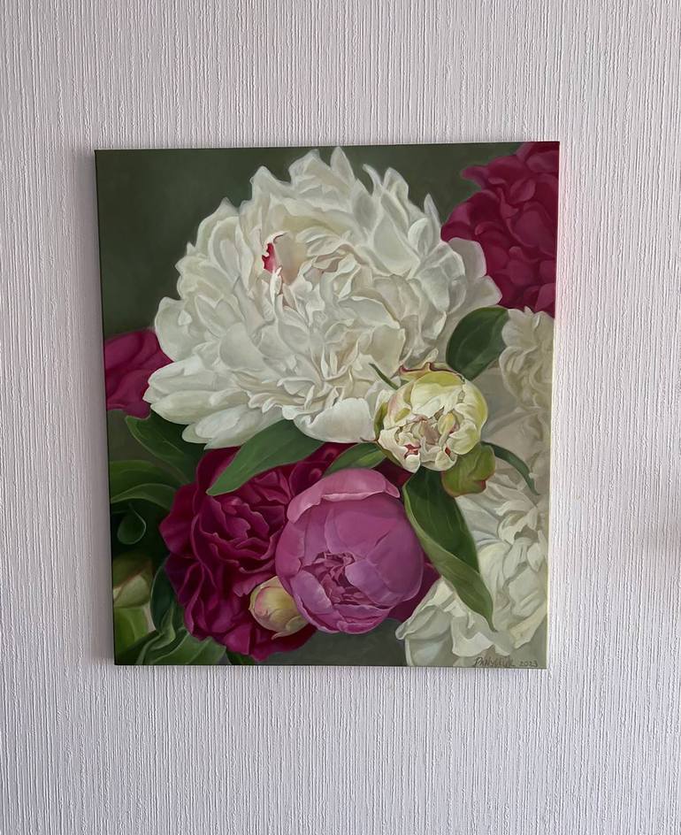 Original Realism Floral Painting by Natalia Danyliuk