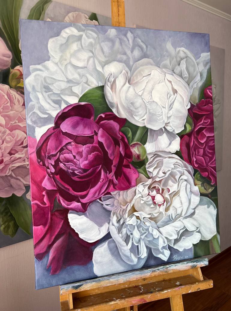 Original Realism Floral Painting by Natalia Danyliuk