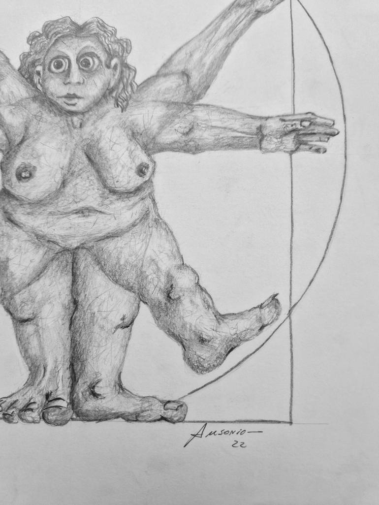 Original Expressionism Body Drawing by Ausonio Rodrigues