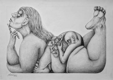 Original Figurative Body Drawings by Ausonio Rodrigues