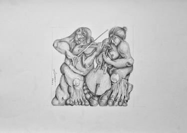 Original Figurative Music Drawings by Ausonio Rodrigues