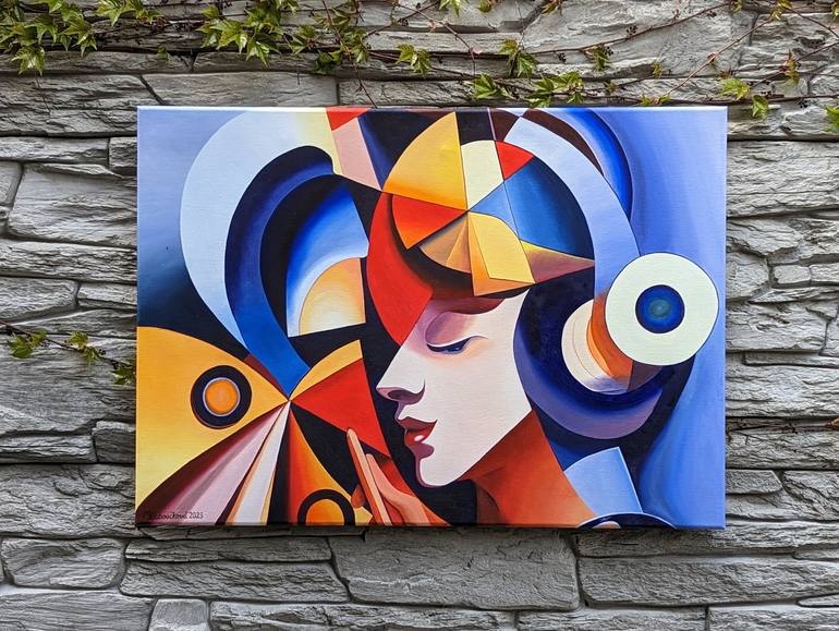 Original Cubism Fantasy Painting by Marie Baboučková