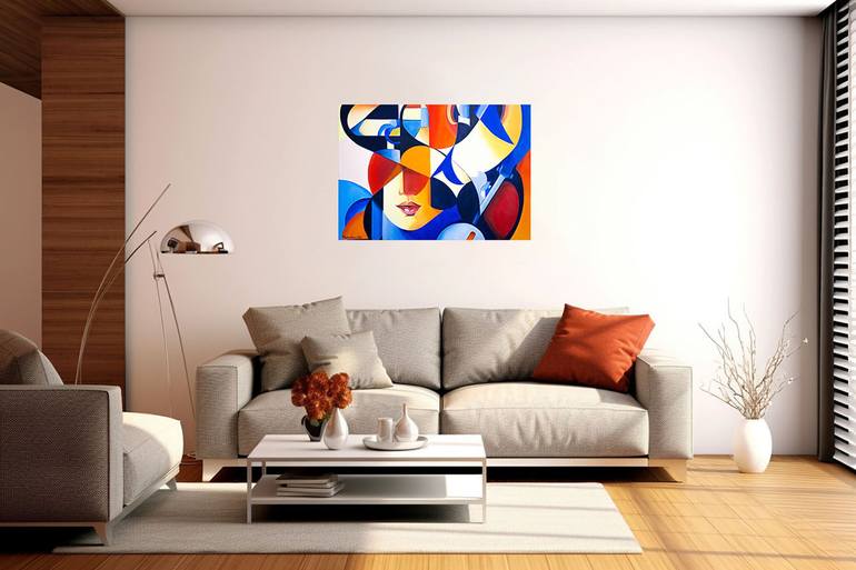 Original Cubism Fantasy Painting by Marie Baboučková