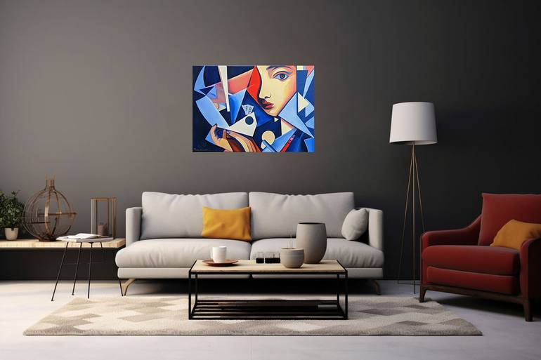 Original Cubism Fantasy Painting by Marie Baboučková