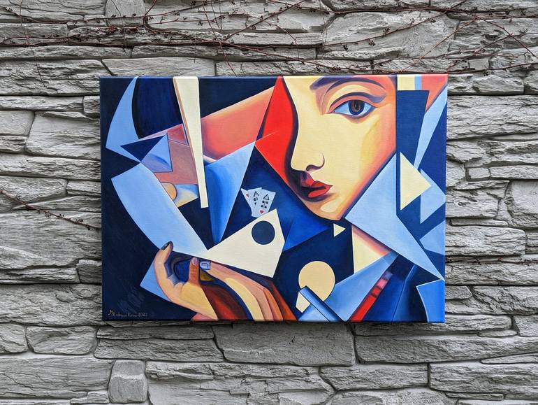 Original Cubism Fantasy Painting by Marie Baboučková