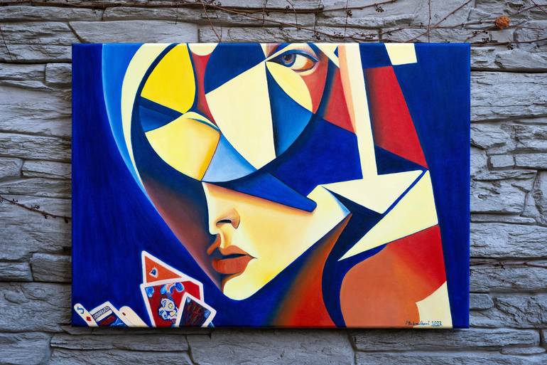 Original Cubism Fantasy Painting by Marie Baboučková