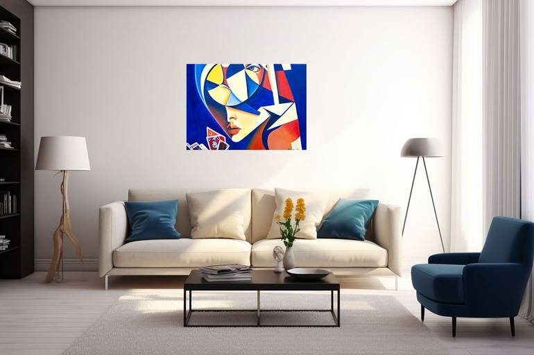 Original Cubism Fantasy Painting by Marie Baboučková