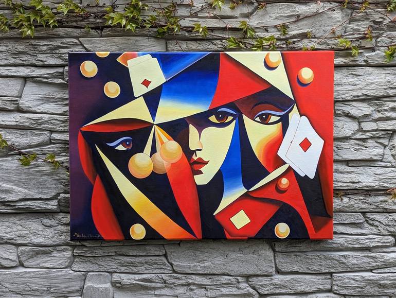 Original Cubism Fantasy Painting by Marie Baboučková