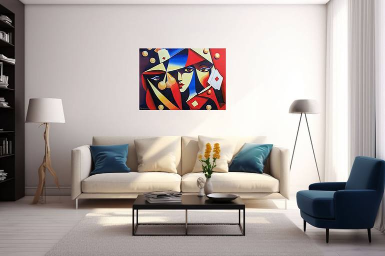 Original Cubism Fantasy Painting by Marie Baboučková