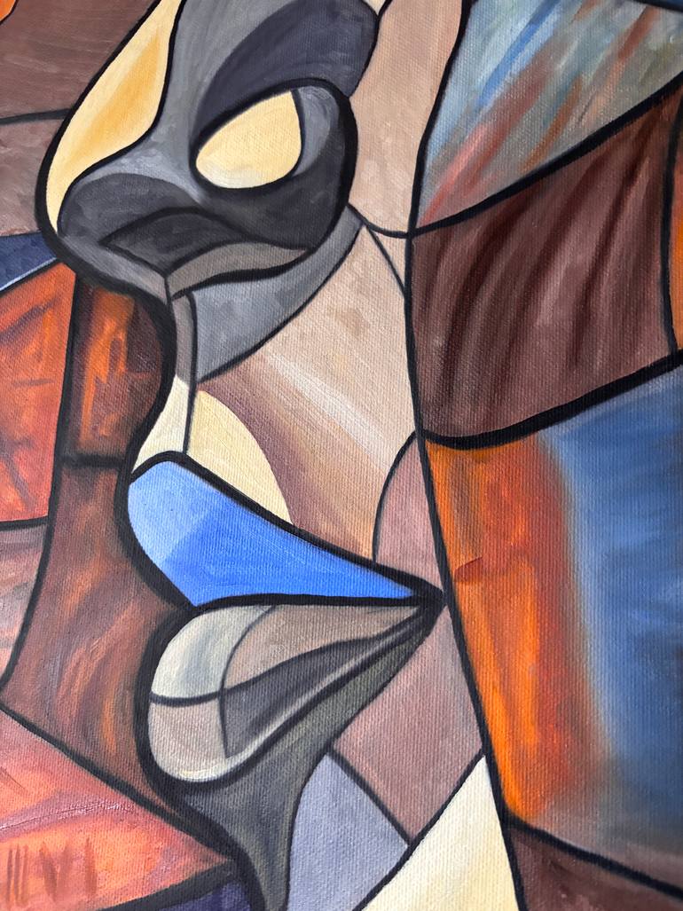 Original Cubism People Painting by Marie BaboučKová