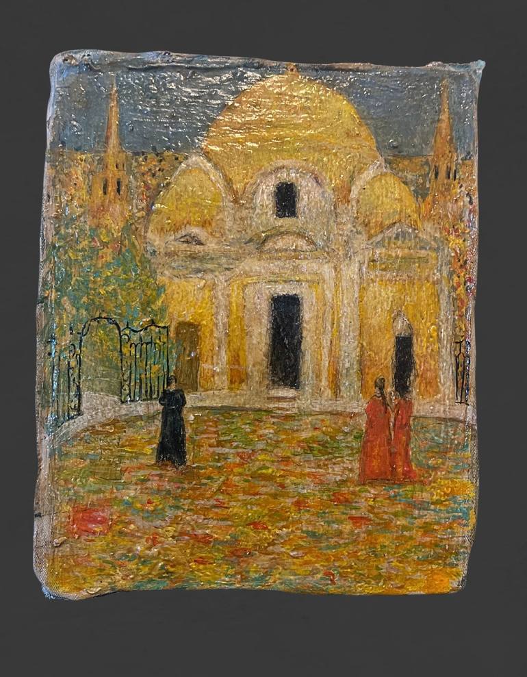 Original Post-impressionism Religion Painting by chris may