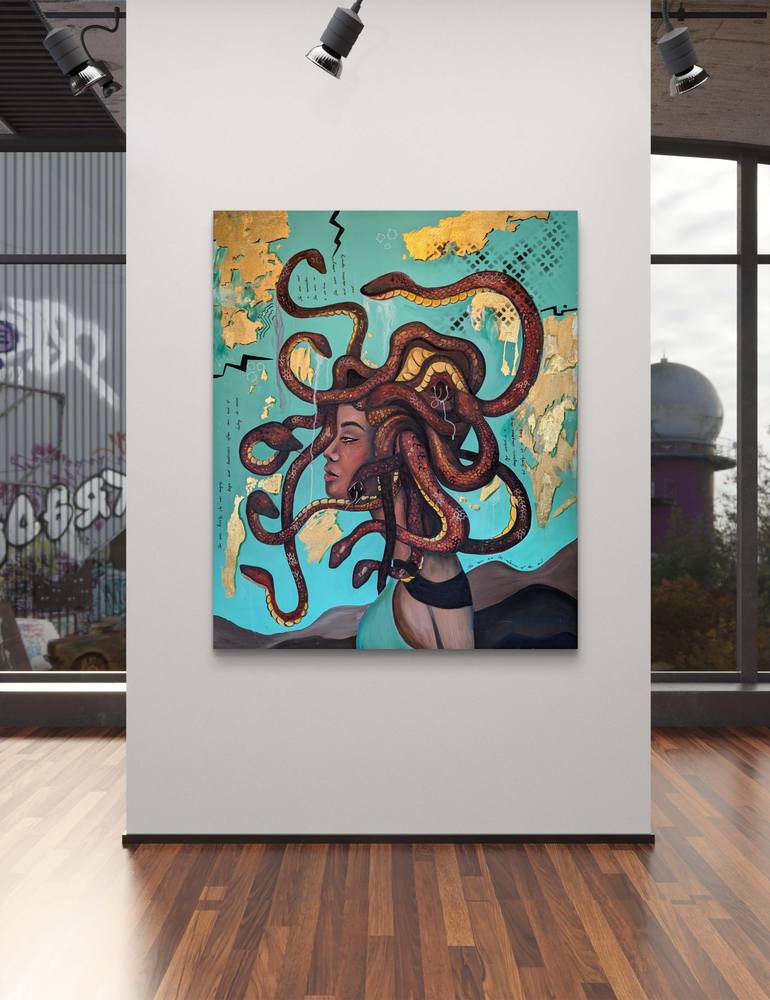 Original Figurative Classical Mythology Painting by Eva Garis