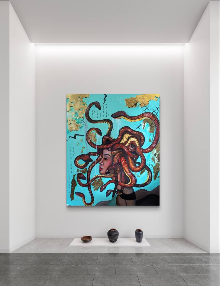 Original Figurative Classical Mythology Painting by Eva Garis