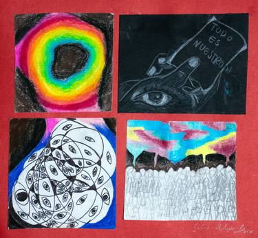 Original Abstract Expressionism Abstract Mixed Media by Salomé Restrepo Álvarez