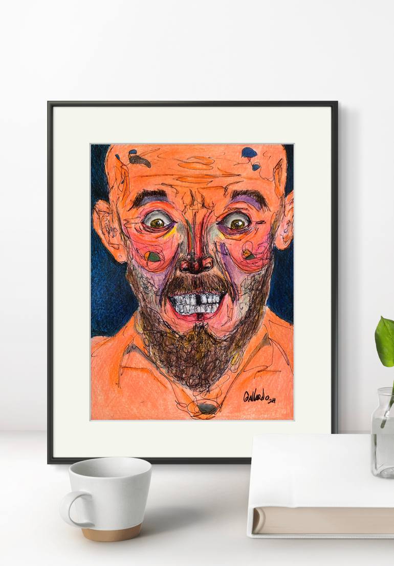Original Expressionism People Drawing by Brian Vilche