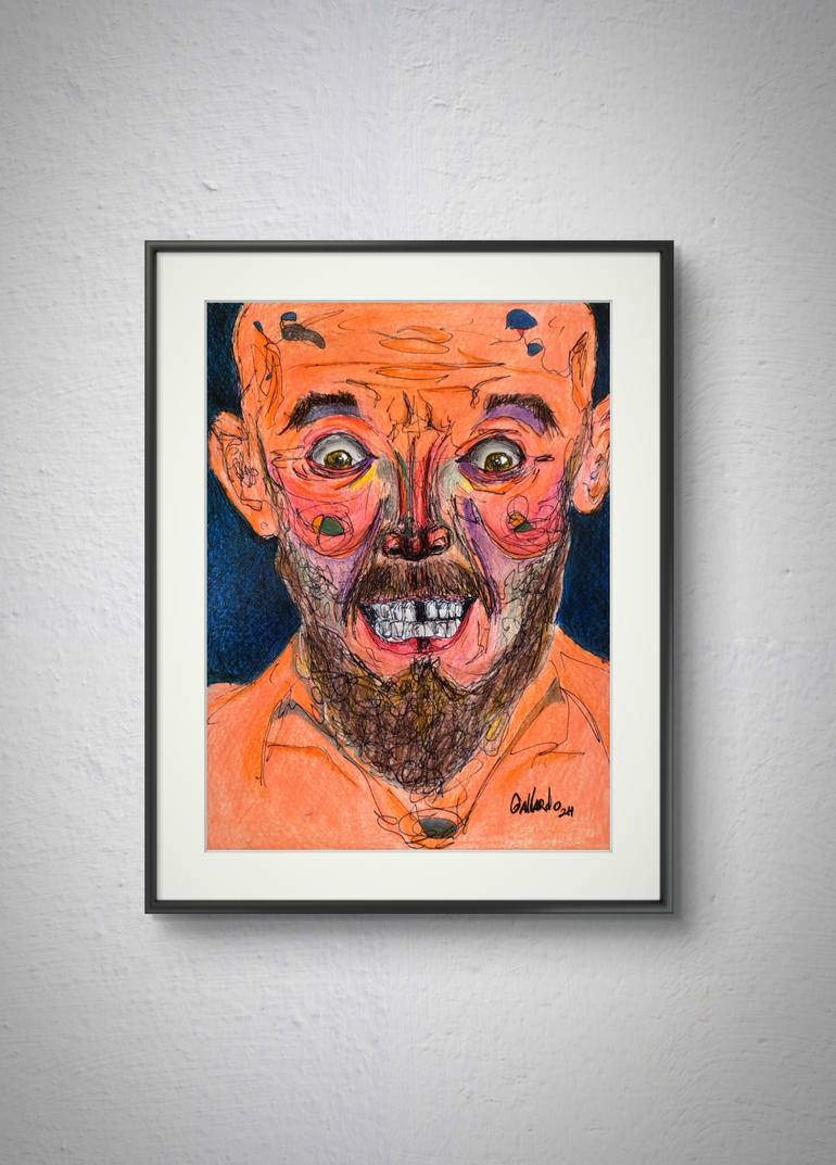 Original Expressionism People Drawing by Brian Vilche
