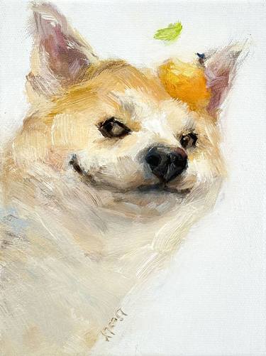 Original Abstract Expressionism Dogs Paintings by Liesl Ye